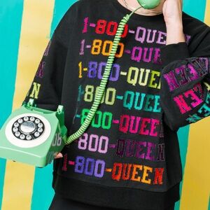 Queen of Sparkles 1-800 QUEEN sweatshirt size large
